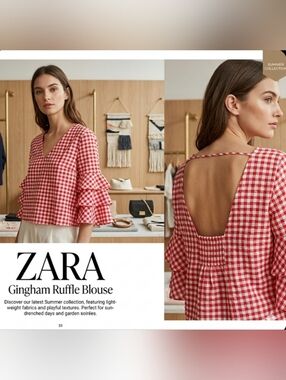 ​ZARA RED HOT GINGHAM | M